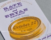 Mason Jar Wedding Save the Date Invitations