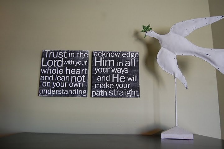 Proverbs 3 set of 2 in Black - 12x12 CAFE MOUNTS