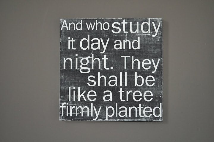 Psalms 1 set of 3 in Black - 12x12 CAFE MOUNT