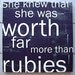 She Knew. . . Rubies in Black or Brown - 12x12 CAFE MOUNT