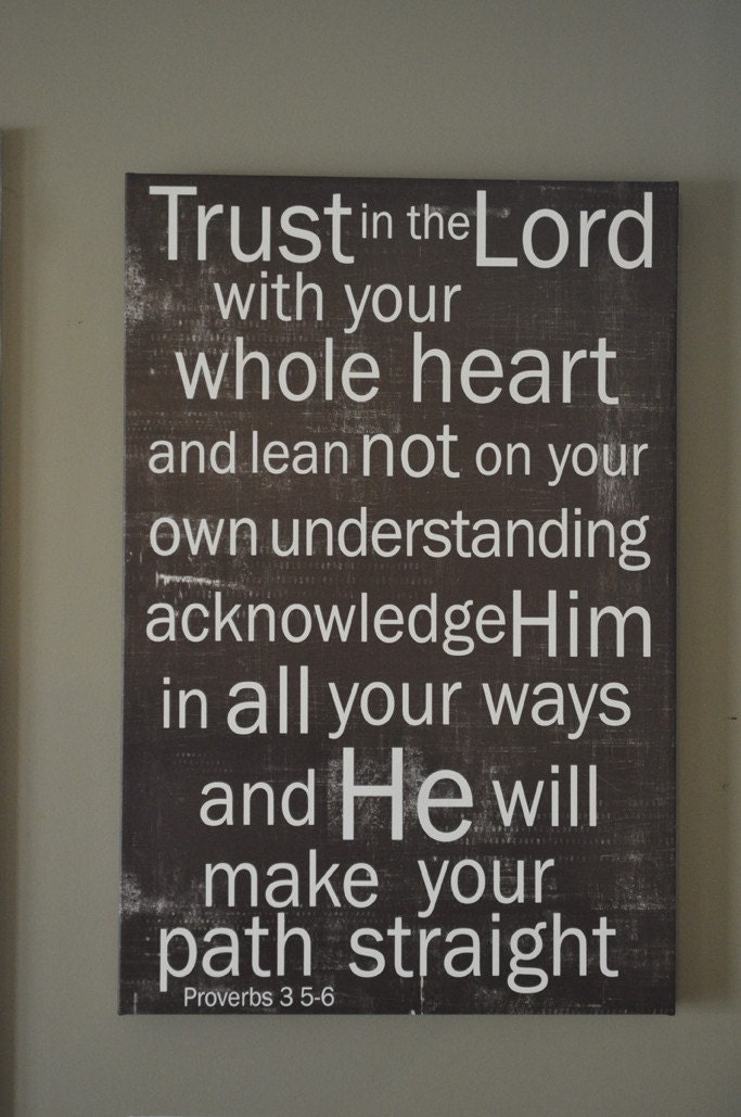 Proverbs 3 5-6 20x30 GALLERY WRAP CANVAS