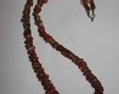 Old Rare Italian Mediterranean Red and White Coral Necklace Huge Nuggets Italy