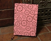 Handcrafted Pink and Brown Blank Coptic Stitch Journal Hard Cover Notebook