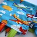 Ribby Learning Lovey - Fly by Day - with Blue Minky Dot - only a few left - this fabric is oop