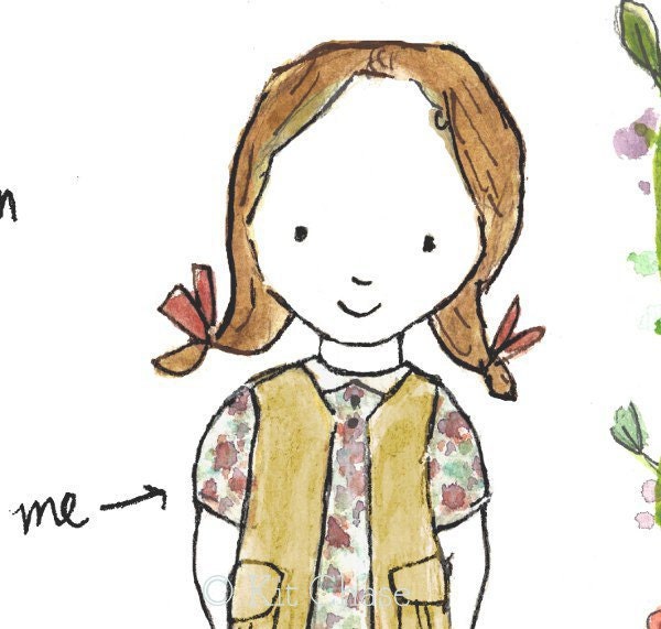 Children's Art - Adventure Girl (A) 11x14 - Archival Art Print
