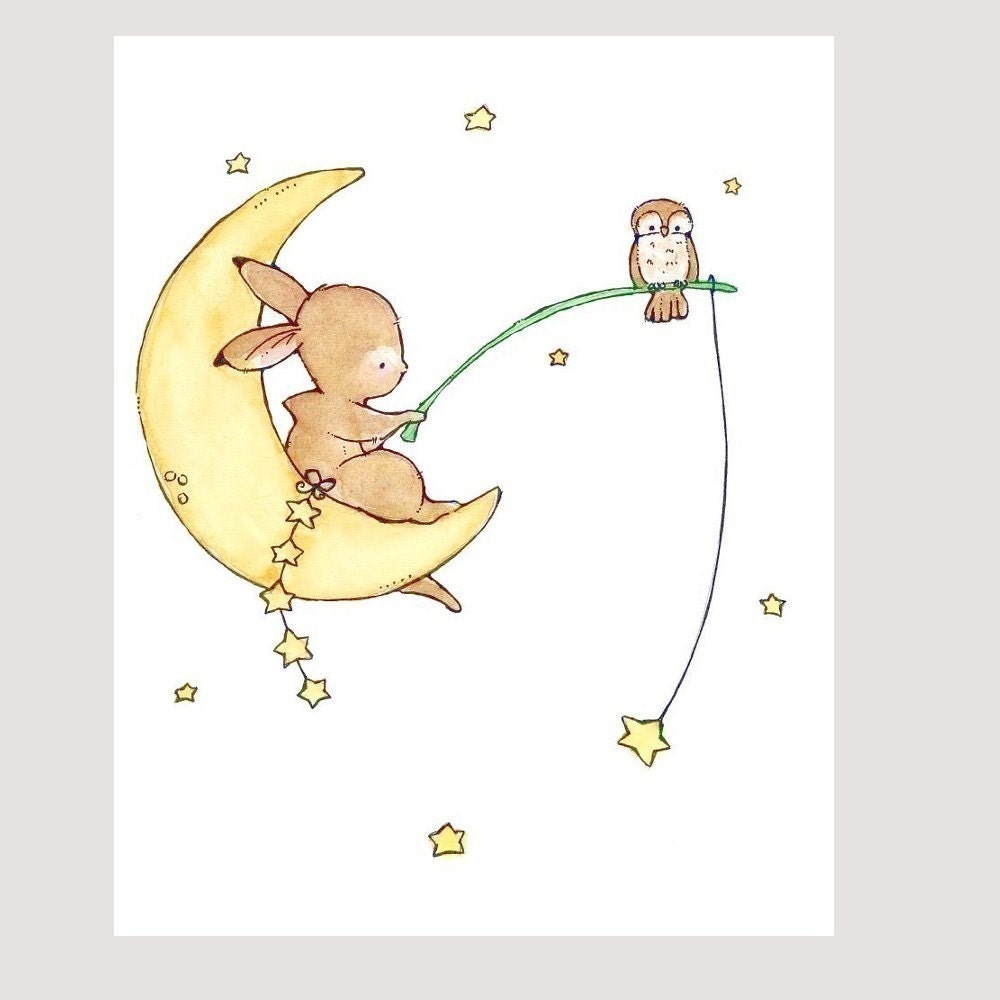 Nursery Art Print Starfish    5x7