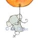 Children's Art Print 8x10 Flying High with an Orange Creamsicle Balloon