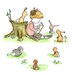 Children's Art  -- Story Girl (D) 8x10 -- Art Print