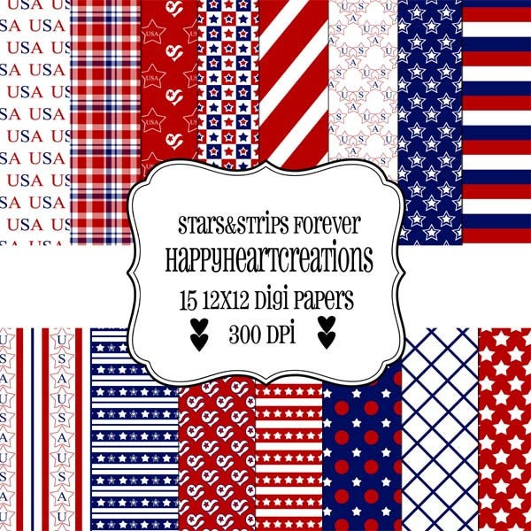 Digital Scrapbook Stars&Stripes Forever