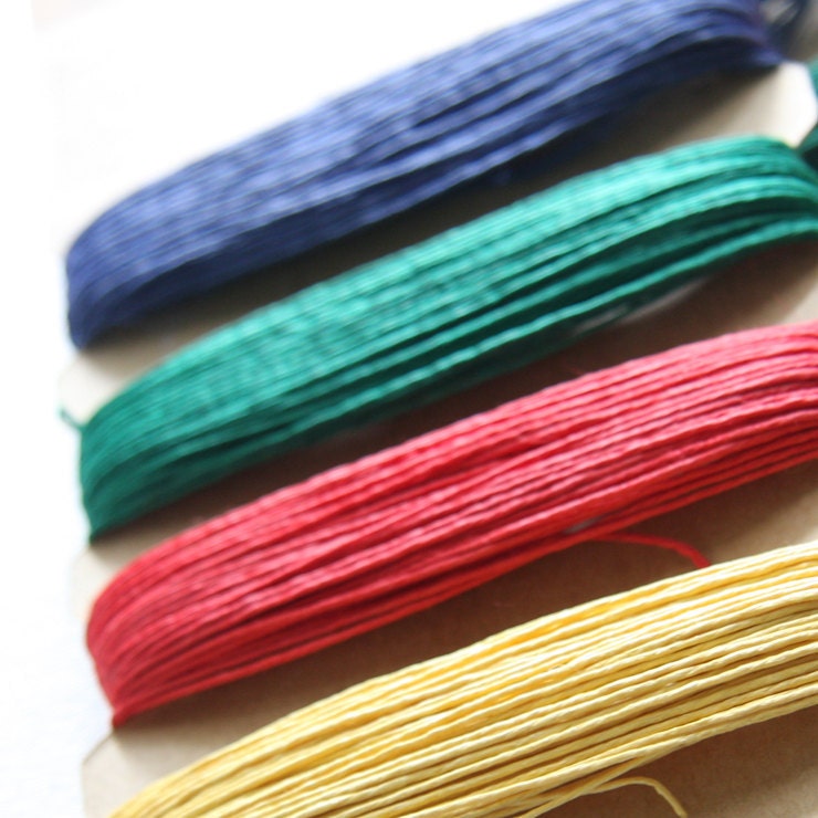 1 Package of Topaz Shades Hemp -  4 colors of  41.9 feet -  0.5mm -10lb (101008)