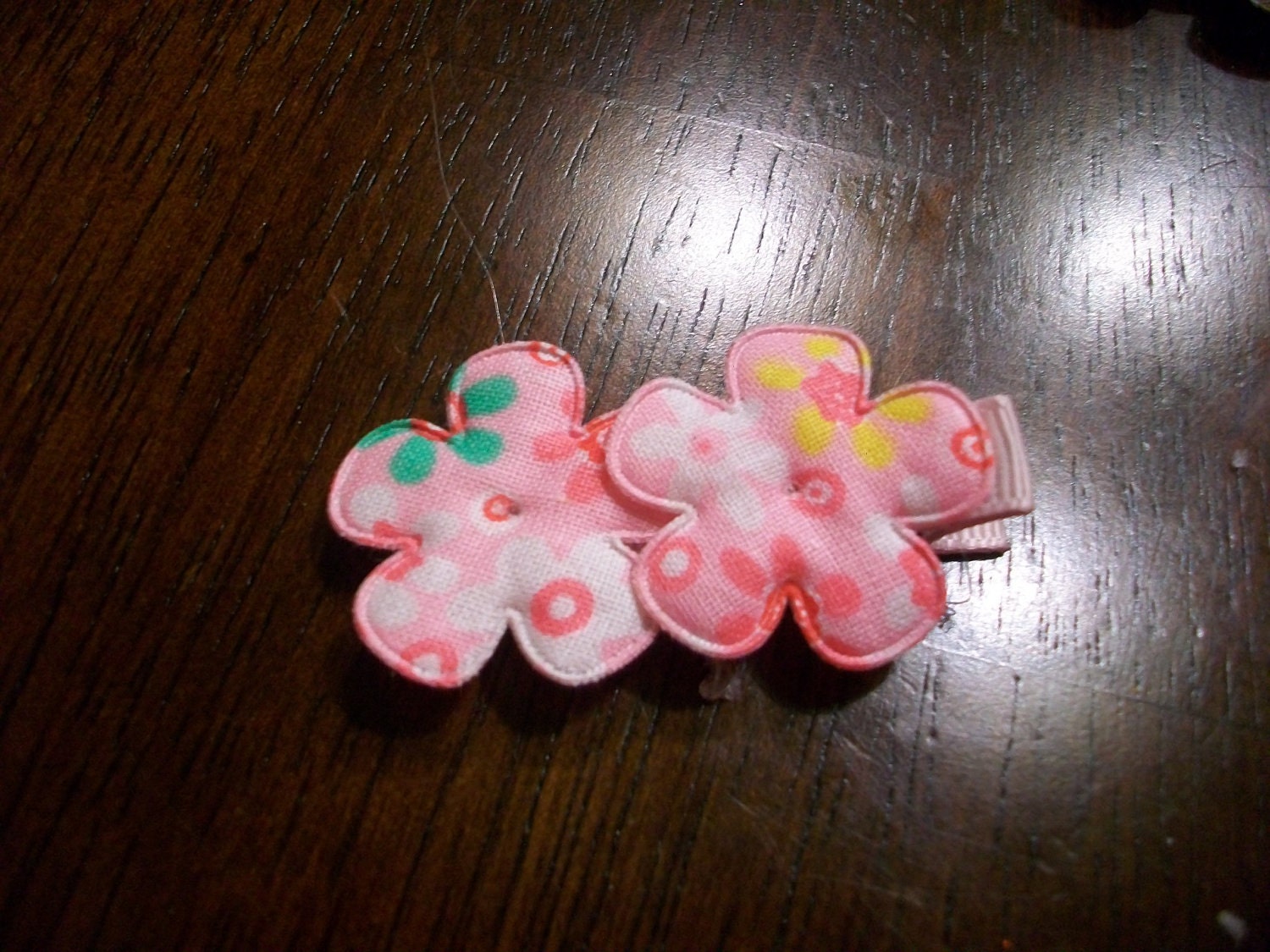 Double Flower Hair Clip with No Slip Grip