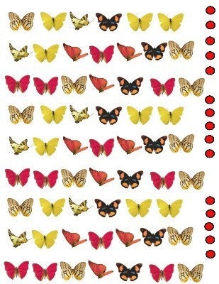 Waterslide Decal Mini Butterflies Tole Bead Making