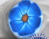 Raw Polymer Clay Cane Brilliant Blue Flower