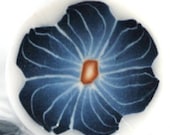 Raw Polymer Clay Canes Navy Blue Flower White Translucent for Beads