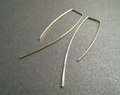 14K Gold Earrings - Hooks - Simple Modern Minimal Earrings