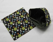 Lined LARGE FlipFlap Sack--Rockets and Planets Sandwich bag