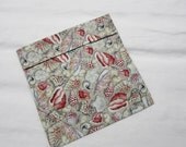 Lined LARGE FlipFlap Sack--Pink Shells Sandwich bag