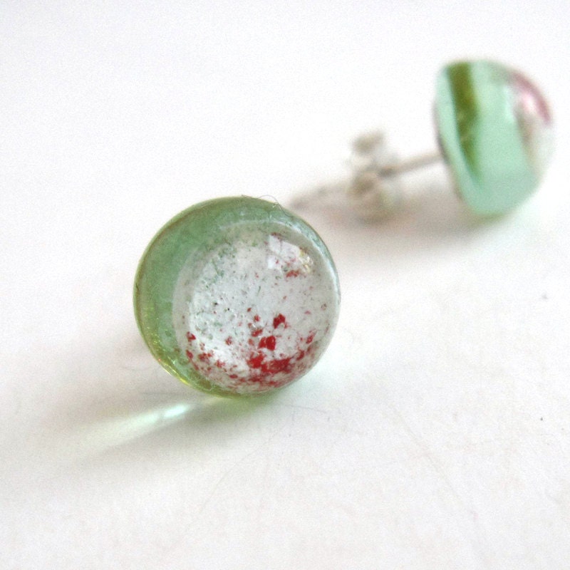 Sea Green Protozoan Earrings