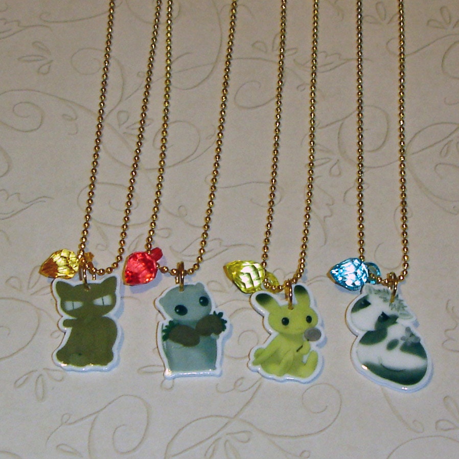 CLEARANCE - Cute Fruits Basket animal necklace OPPS - Yuki, Hatusharu