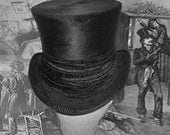 SALE - Custom-Made Dickens Style Top Hat  Halloween Prom