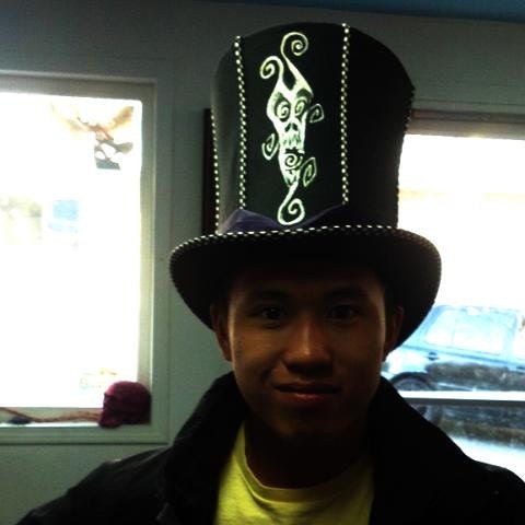 SALE - Gozer GONY Handpainted top hat glow-in-the-dark