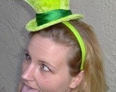 SALE - Mini Top Hat Tiny Green Mad Hatter