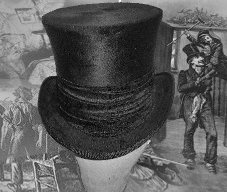 SALE - Custom-Made Dickens Style Top Hat  Halloween Prom
