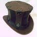 SALE - The DUKE Custom Brown and Black Stripy Top Hat