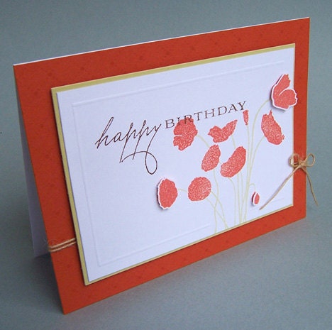 Poppy Birthday Card