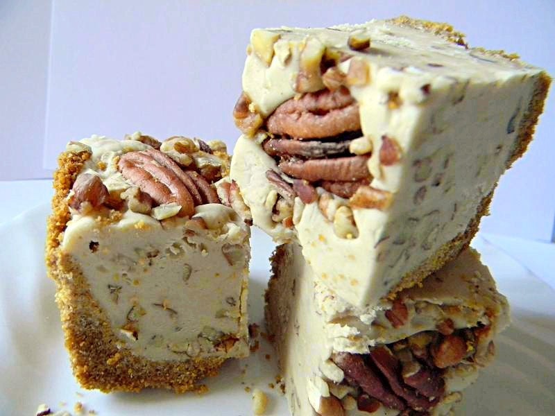 Julie's Fudge - PECAN Pie with Graham Cracker Crust & Pure Vermont Maple Syrup and tons of Pecan Goodness - 6 Pieces (OVER 1/2 pound)