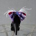 Star And Stripes Patriotic Shoe Clips Bow And Ostrich Feather