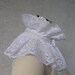 Victorian Inspired One Of A Kind White Lace Ruffles Collar Necklace Neckpiece Cowl
