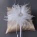 Wedding White And Champagne Ring Bearer Pillow More Colors Available