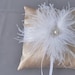 Wedding White And Champagne Ring Bearer Pillow More Colors Available