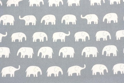 Large  Elephant print Gray background
