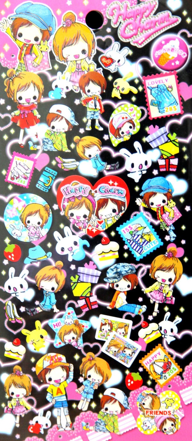 crux  japan stickers girly charm