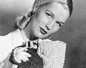 Vintage 1940s Crochet Jesters Hat and Bag Pattern PDF 4502