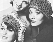 Vintage 1970s Crochet Hat Pattern 36 Go Fast Hats PDF 7308