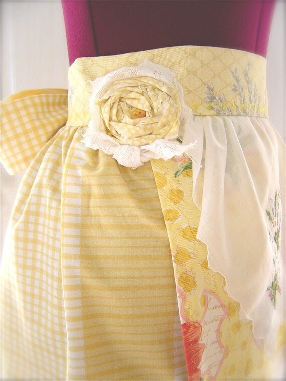 Yellow Rose of Texas Couture Apron with Shipping Included