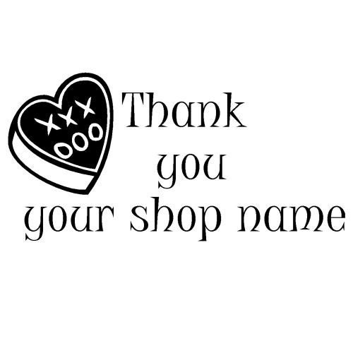 Hug and Kisses Thank you - Rubber Stamp - Design R0014