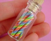 Tutti Frutti - Old Fashioned Candy Sticks - Nostalgic Rainbow Candy - Pendant / Necklace