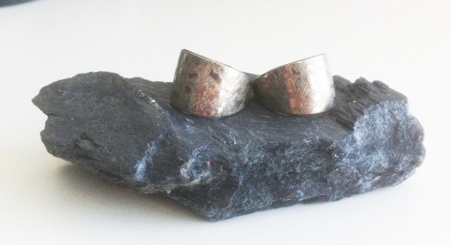 Vintage Silver Open Hoop Earrings