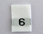 Size 6 (Six) Woven Clothing Labels (Package of 50)