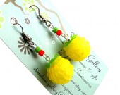 Yellow Raspberry Earrings