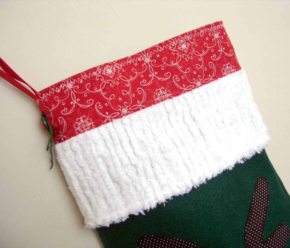 Felt Christmas Stocking - Reindeer - PDF PATTERN