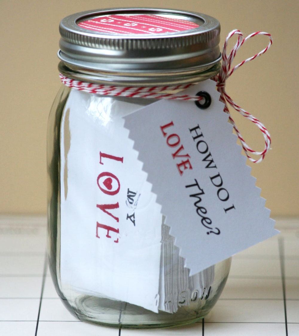 Love Jar - 31 Days of Love - CUSTOM quotes, tickets, and other ways to say I love you