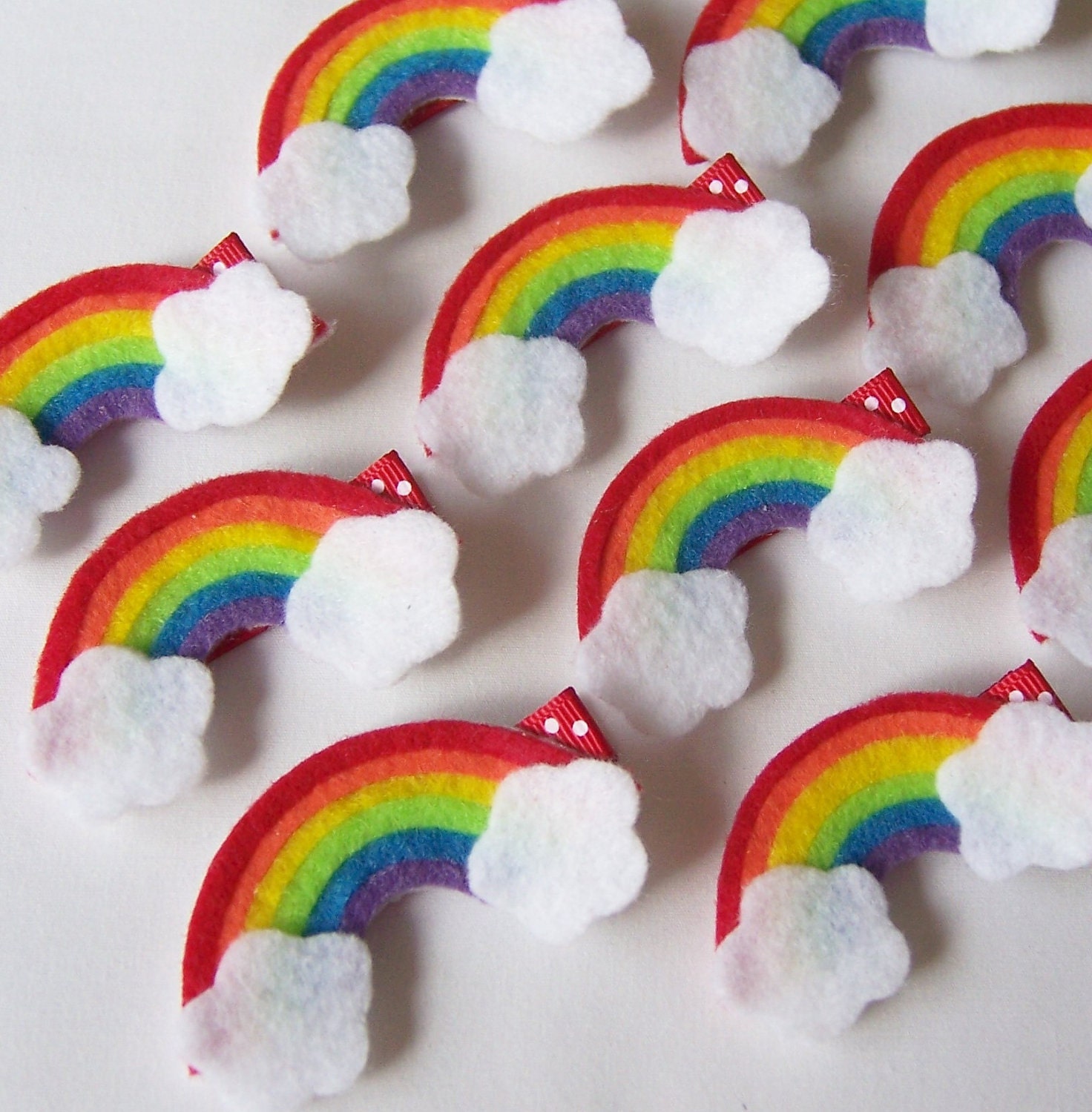 Felt Rainbow Hair Clip - A cute rainbow clippie - Perfect for every day - Birthday party gifts, favors