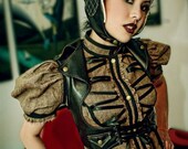 Lapelled Under Bust Suspender Mechanic Harness