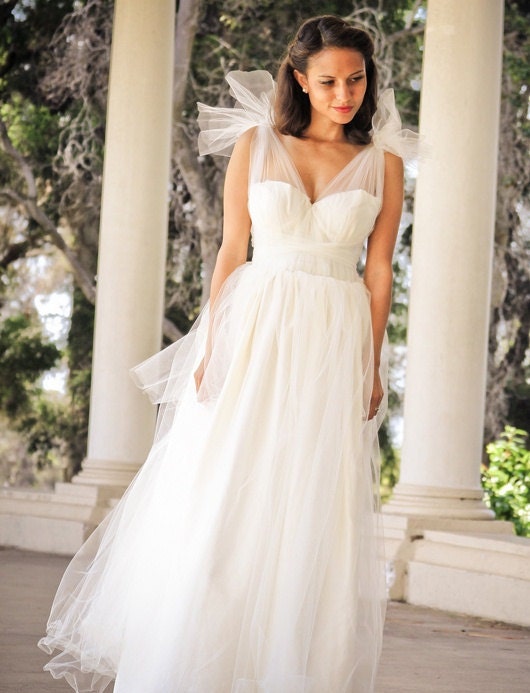 Angelique - tulle illusion wedding gown