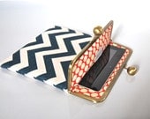 Unique iPad and Kindle Fire HD 8.9" Clutch Case "Blue Chevron"